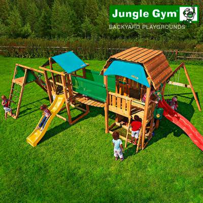 Детский городок Jungle Grand Barn Огромный игровой комплекс для вашего ребенка и его друзей, который не оставит времени на скуку.
Размеры с горкой (ДхШхВ): 940 х740 х 320 см.
Допустимое количество детей - 30.
